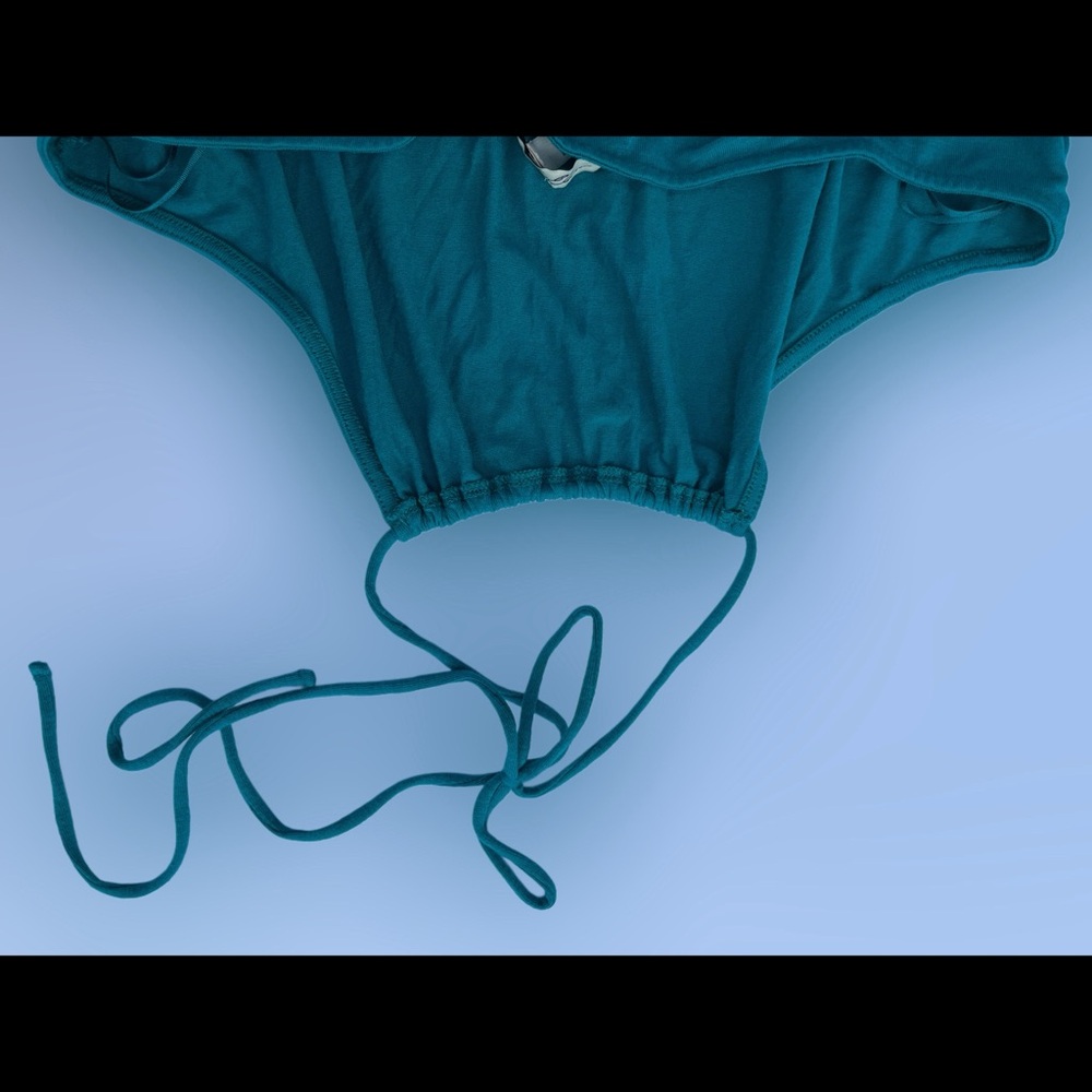 Teal Tie Bodysuit - Picture 7 of 13
